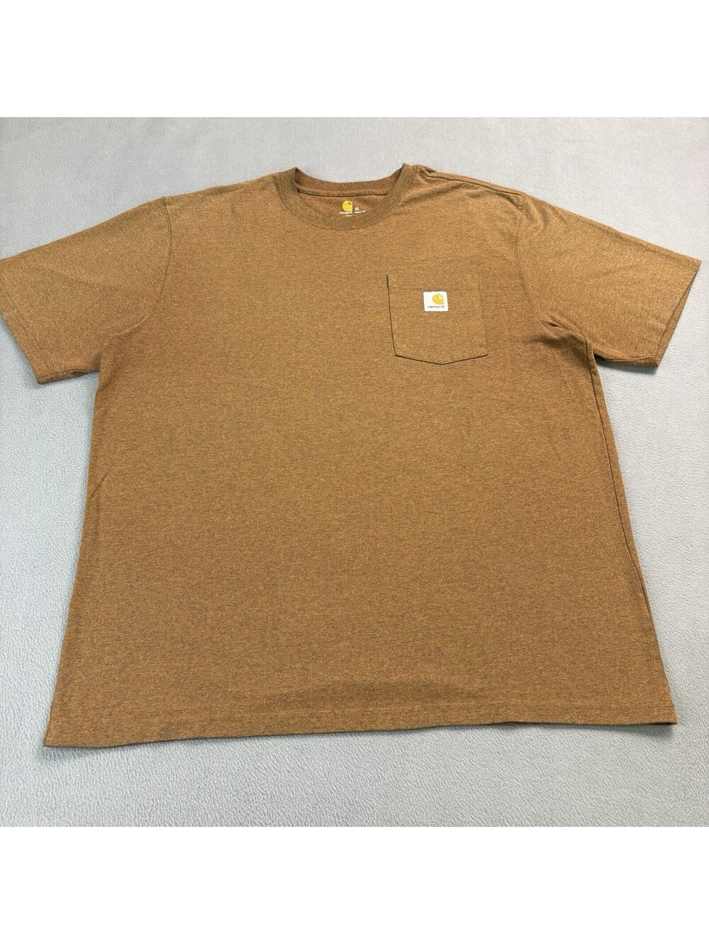 Carhartt Original Fit Pocket T Shirt Size XL Heather Brown Workwear